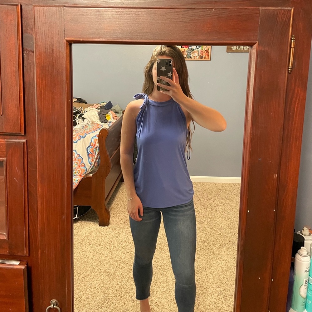 Silky halter tie top - Banana Republic